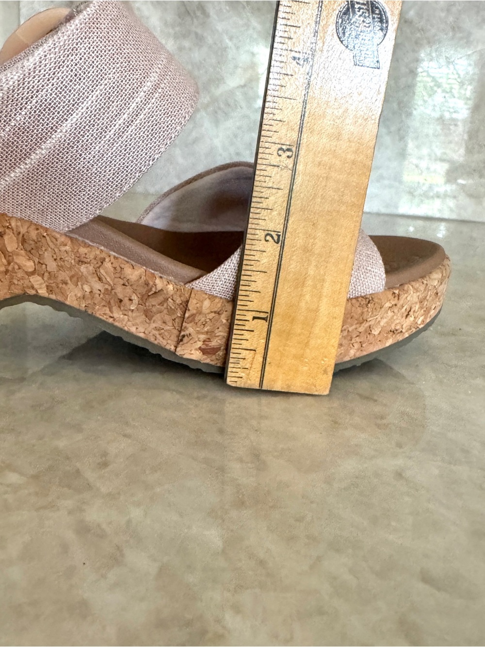 💖 Skechers Lux Foam Cork Wedge Beige Sandals, Sz 8.5 - Picture 9 of 16